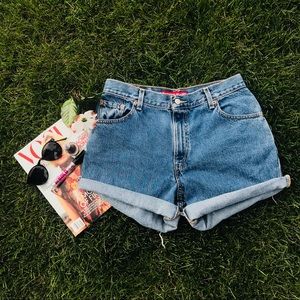 Levi High-Wasted Denim Shorts